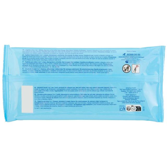 3596710532292 - Auchan - Lingettes vitres 3en1