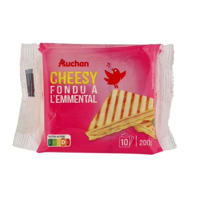 3596710414192 - Auchan - Cheeesy Fromage fondu à l'emmental en tranche 