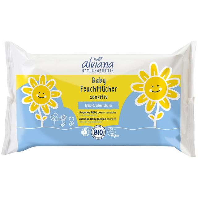 4260167184692 - Alviana - Lingettes Bébé peaux sensibles au calendula bio