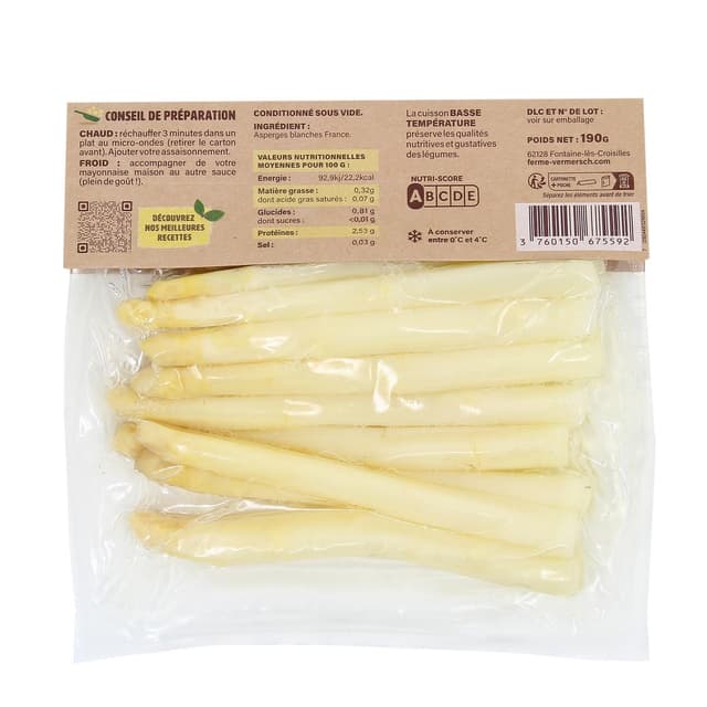 3760150675592 - Ferme Vermersch - Asperges Blanches Cuites