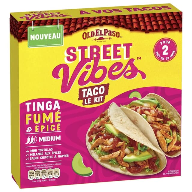 8410076475992 - Old el Paso - Kit Street Vibes - Taco Tinga fumé et épicé