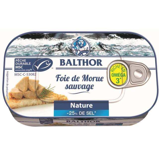 5707196307092 - Balthor - Foie de Morue Nature Sauvage -25% de sel en moins