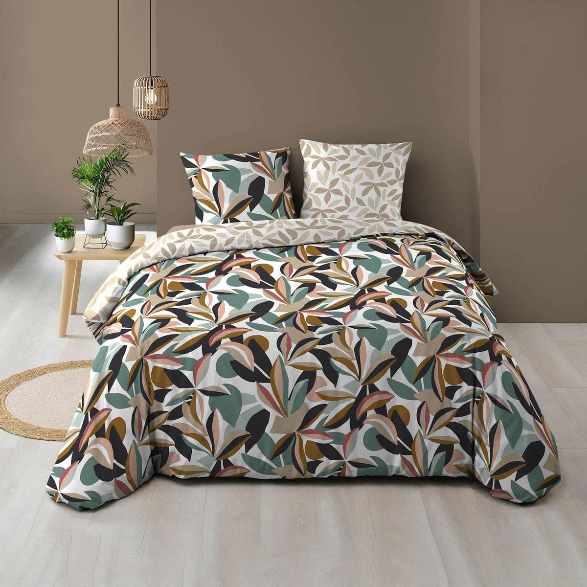 douceur d'intérieur Bedspread, 100% Interior: 81% Polyester, 13% Viscose, 6% Fibres, Linen, 220 x 240 cm