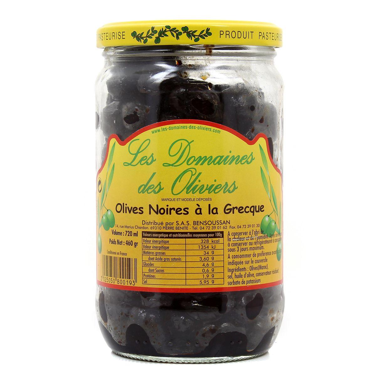 Les Domaines des Oliviers - Olives noires à la Grecque