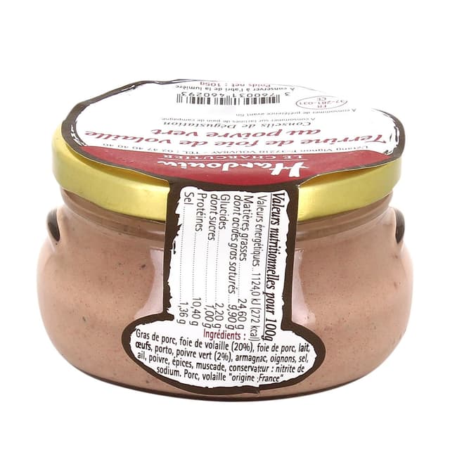 3760031460293 - Charcuterie Hardouin - Terrine de foie de volaille au poivre vert