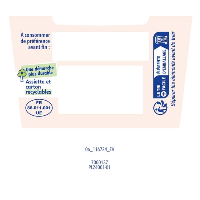 3701669200493 - Naturnes® - P'tite Recette - Légumes et Poulet à la Thaï Assiette bébé dès 24 mois