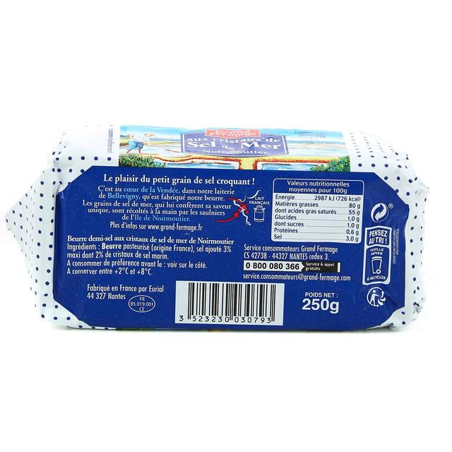 3523230030793 - Grand Fermage - Beurre aux cristaux de sel de mer de Noirmoutier