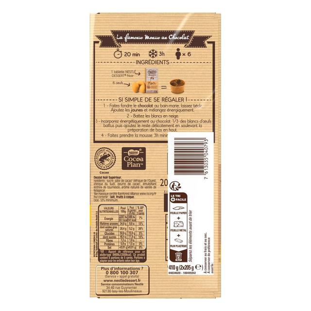 7613035040793 - Nestlé Dessert - Chocolat pâtissier noir