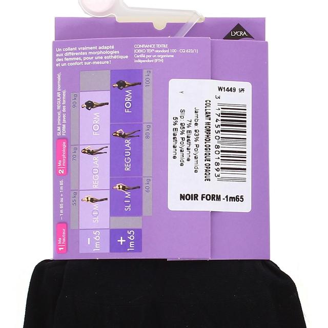 3174550801893 - Well - Collant Morphologie Form Opaque 50D Noir -1,65m