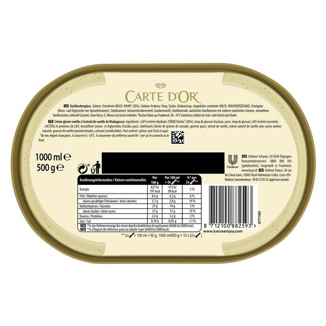 8712100882593 - Carte d'Or - Crème glacée Vanille de Madagascar 1 litre