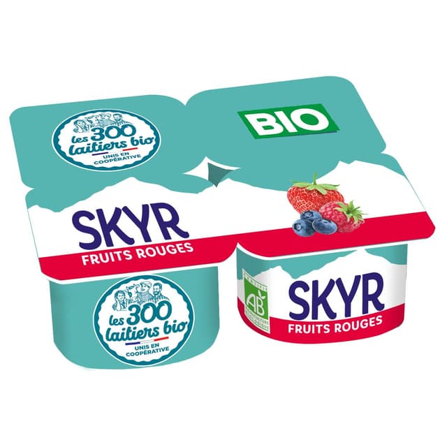 3523230063593 - Les 300 laitiers bio - Skyr Bio Fruits Rouges