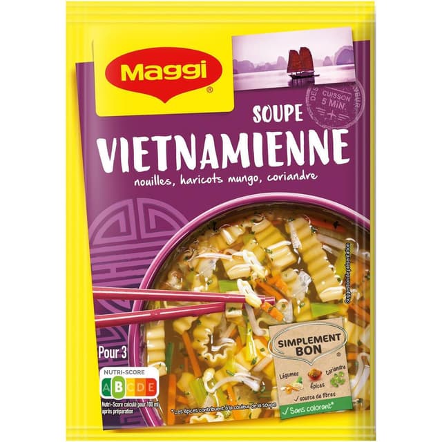 8445290753793 - Maggi - Soupe Vietnamienne- Nouilles, Haricot Mungo, Coriandre