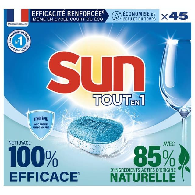 8720181234293 - Sun - Tablettes Lave-Vaisselle Tout En 1 Hygiène Ecolabel
