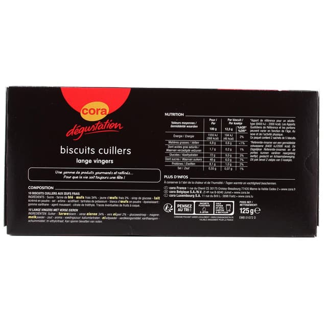 3257980577993 - Cora - Biscuits cuillers dégustation