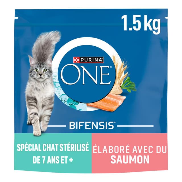 8445291938793 - Purina - One - Croquettes saumon Bifensis pour chat stérilisé 7 ans et plus