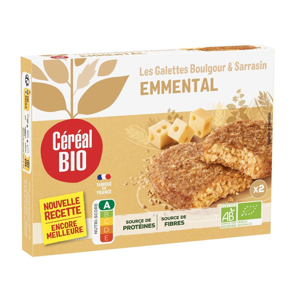3259011799893 - Céréal Bio - 2 Galettes Végétales Sarrasin Boulghour Emmental Bio