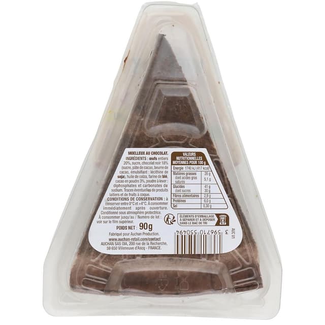 3596710550494 - Auchan - Moelleux au chocolat