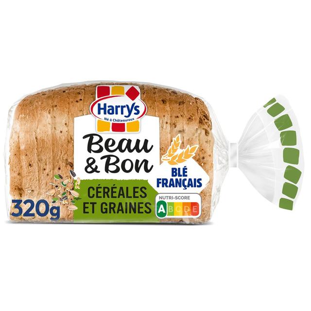 3228857001194 - Harrys - Pain de Mie Céréales & Graines Sans Additif, Beau & Bon