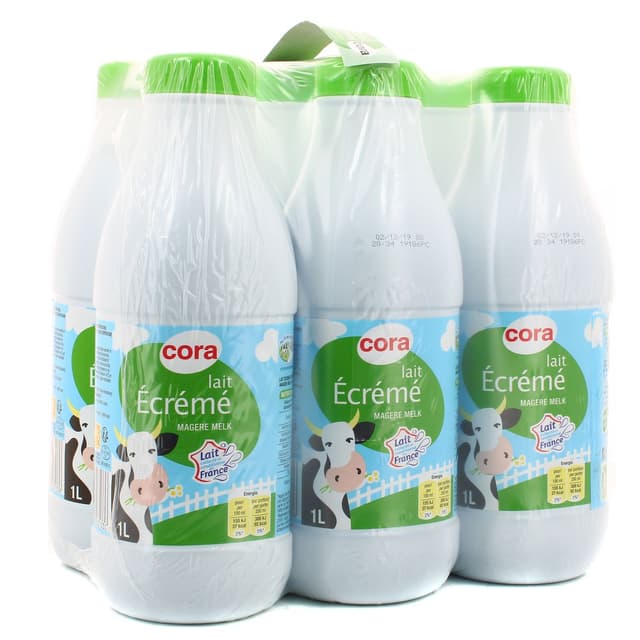 3257980632494 - Cora - Lait écrémé UHT