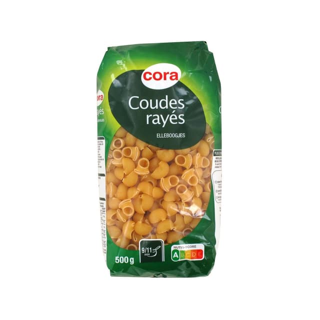 3257980084194 - Cora - Pâtes Coudes rayés