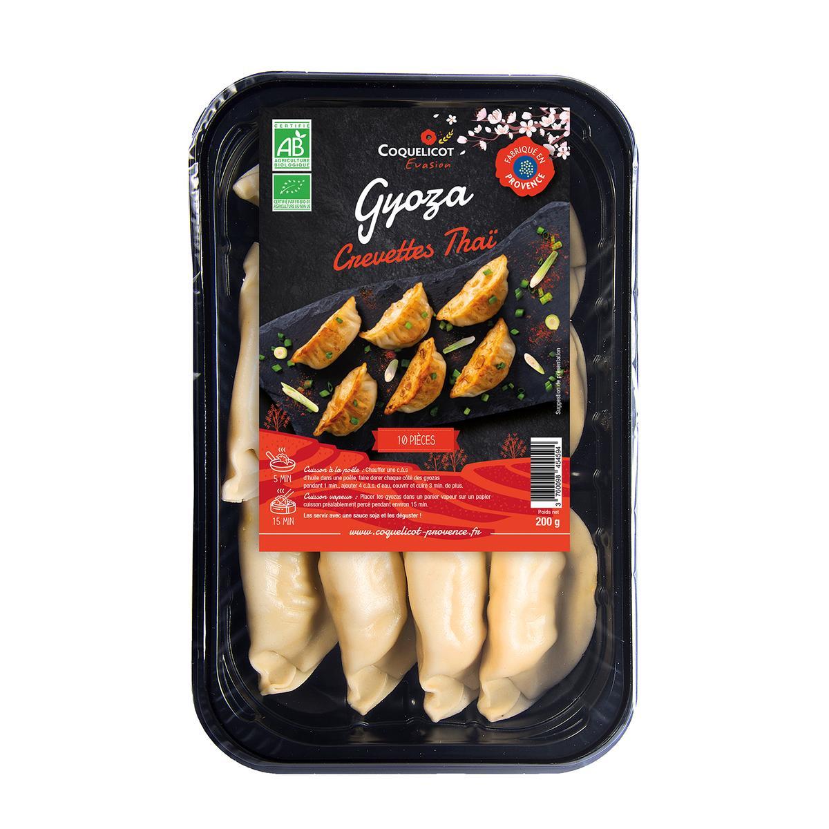 3760098454594 - Coquelicot Provence - Gyoza Crevettes Epices Thaï Bio