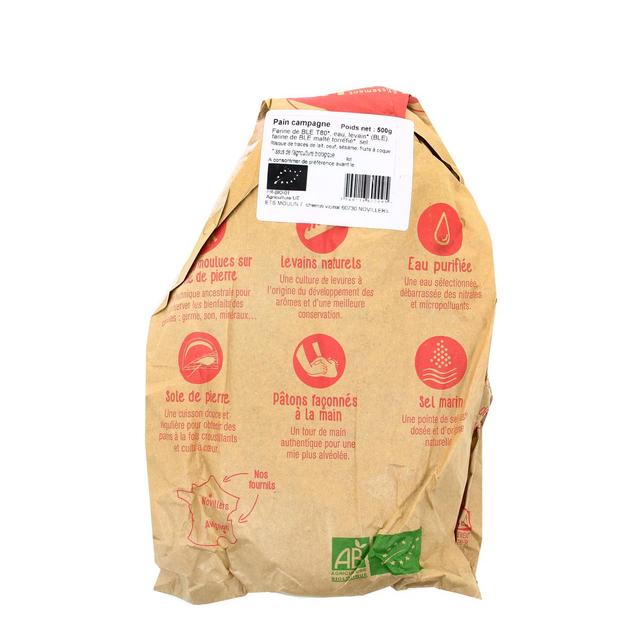 3760116600095 - Etablissements Moulin - Pain Frais Long de Campagne Bio
