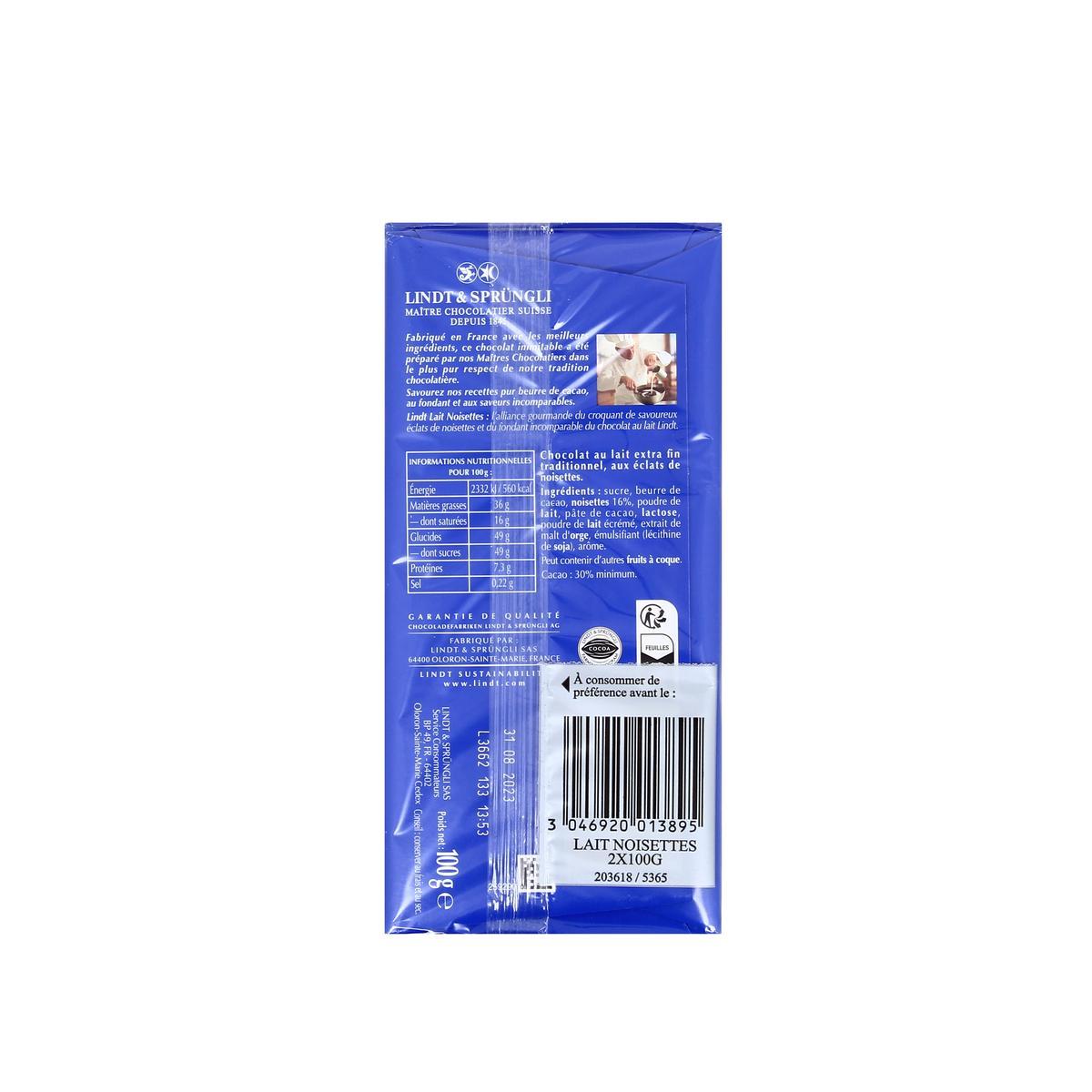 3046920013895 - Lindt - Chocolat au lait aux noisettes Maitre Chocolatier 