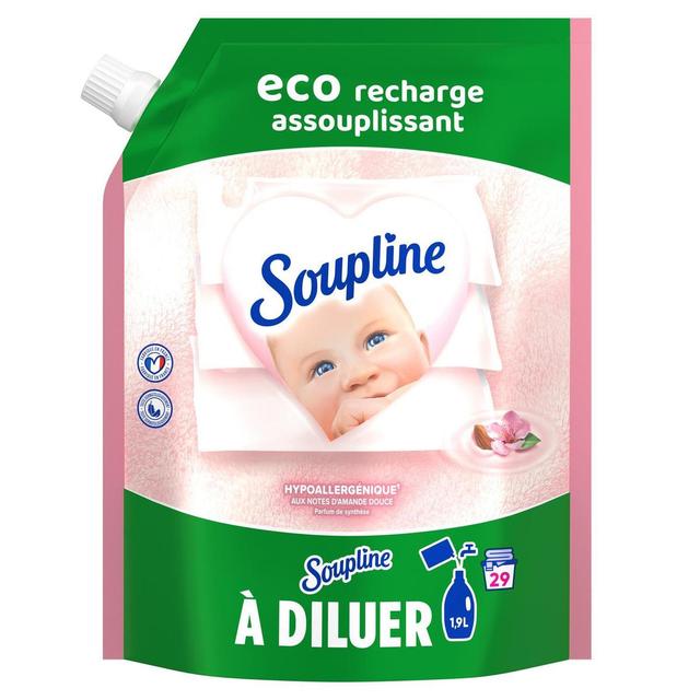 8718951635395 - Soupline - Adoucissant Hypoallergénique à l'Amande Douce recharge