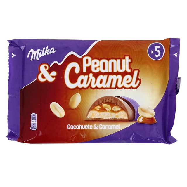 7622210785695 - Milka - Barre cacahuète et caramel x5