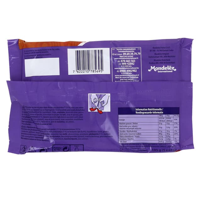 7622210785695 - Milka - Barre cacahuète et caramel x5