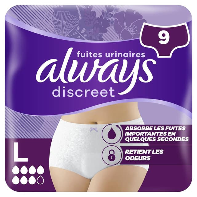 8006530256995 - Always Discreet - Culottes pour Fuites Urinaires Taille L