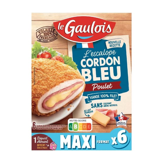 3266980037895 - Le Gaulois - L'escalope cordon bleu de poulet