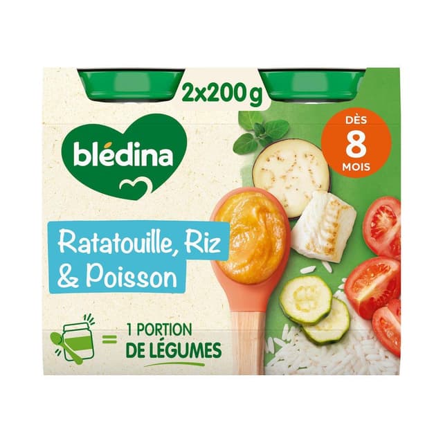 3041091678195 - Blédina - Ratatouile Riz Poisson Pot Bébé dès 8 mois