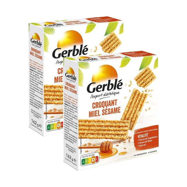 2050000418495 - Gerblé Vitalité - 18 Croquants miel Sésame 
