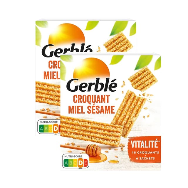 3175680905383 - Gerblé Vitalité - 18 Croquants miel Sésame 
