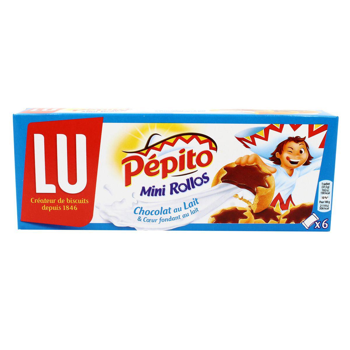 Pépito - Biscuits mini rollos chocolat au lait