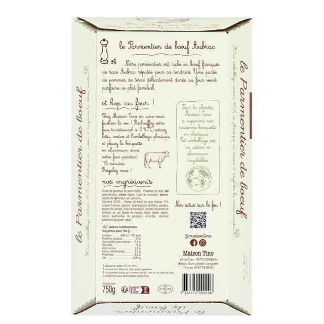 3338310000296 - Maison Tino - Parmentier de Boeuf race Aubrac