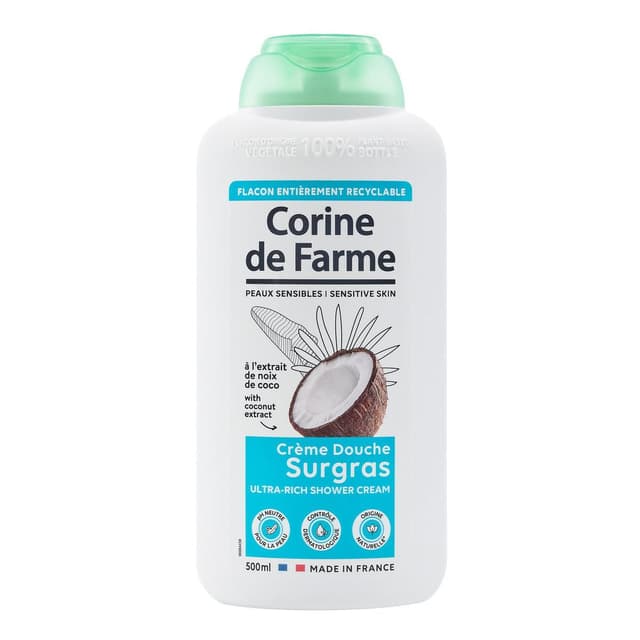 3468080411296 - Corine de Farme - Crème douche Surgras Noix de Coco