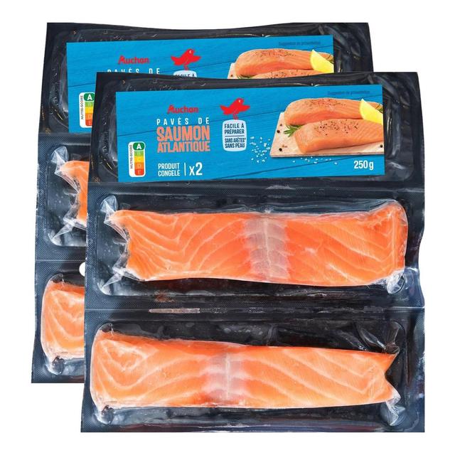 2050000411496 - Auchan - Pavé de saumon d'Atlantique sans peau et sans arêtes