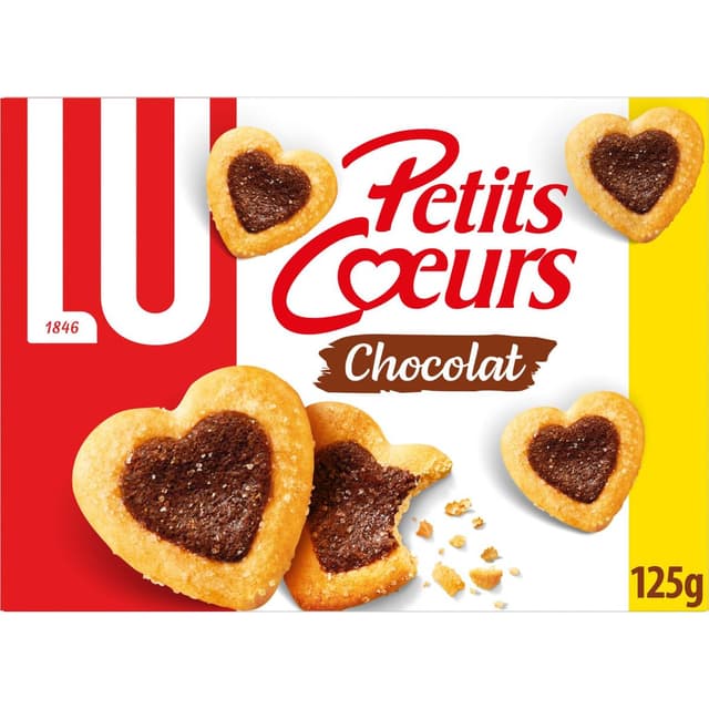 3056440032696 - Lu - Biscuit feuilletés au chocolat Petits Cœurs