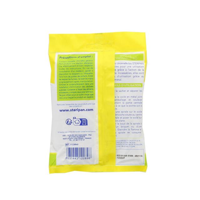 3031443122896 - Steripan - Spirales citronnelles bio