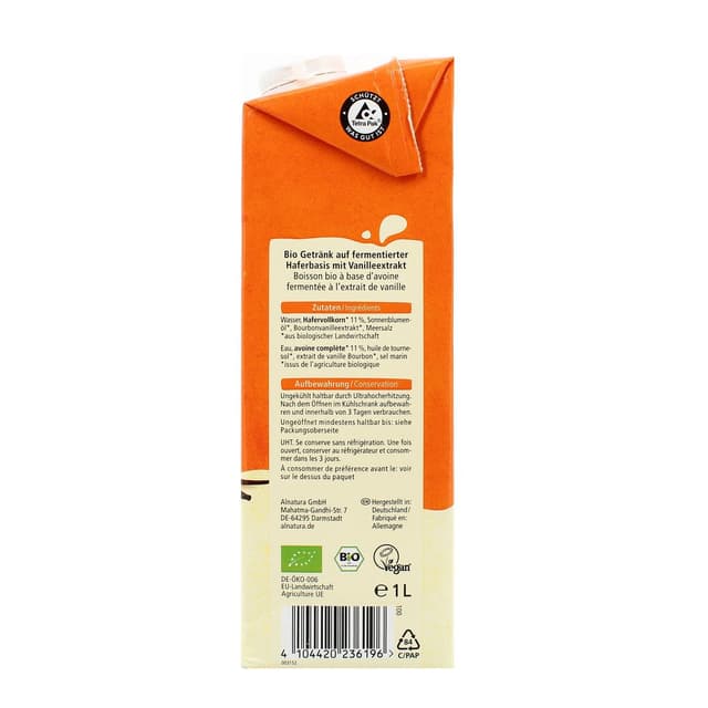 4104420236196 - Alnatura - Avoine Vanille Boisson Végétale Bio