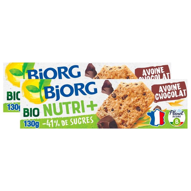2050000418396 - Bjorg - Biscuits à l'avoine et aux pépites de chocolat bio Nutri+
