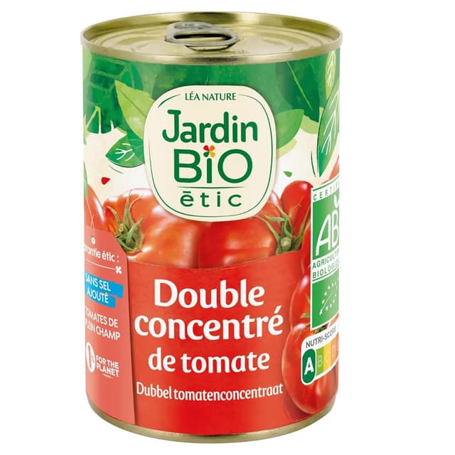 3760020501297 - Jardin Bio Etic - Double Concentré de Tomates Bio Sans sel ajouté en conserve