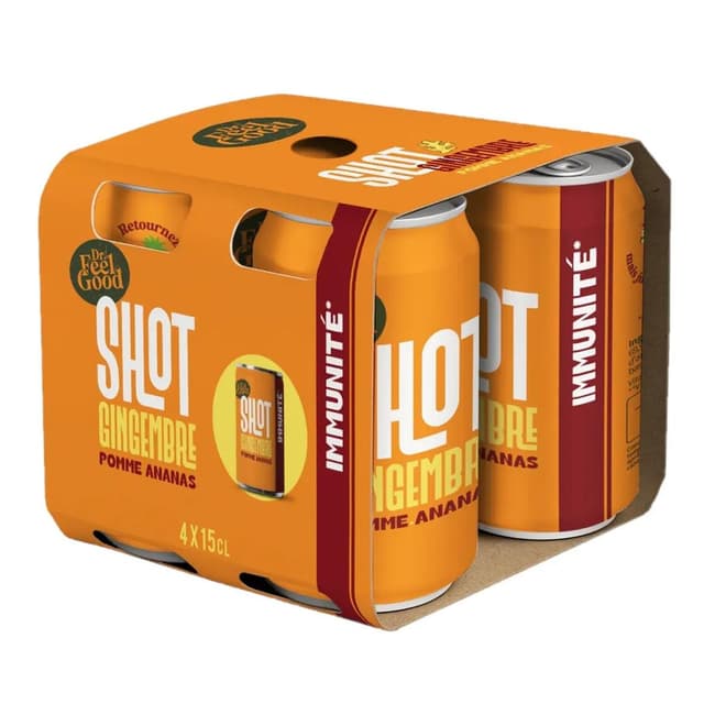 3119079913597 - Dr Feel Good - Shot immunité gingembre pomme ananas
