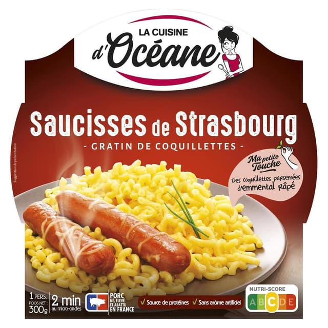 3188720003697 - La Cuisine d'Océane - Saucisses de Strasbourg et Gratin de Coquillettes
