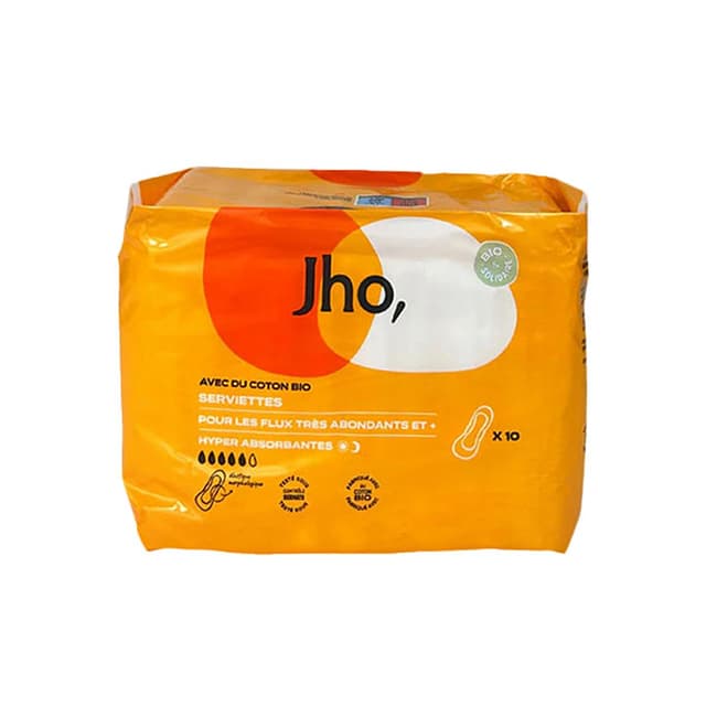 3701208604997 - JHO - Serviettes hyper absorbantes Coton BIO 