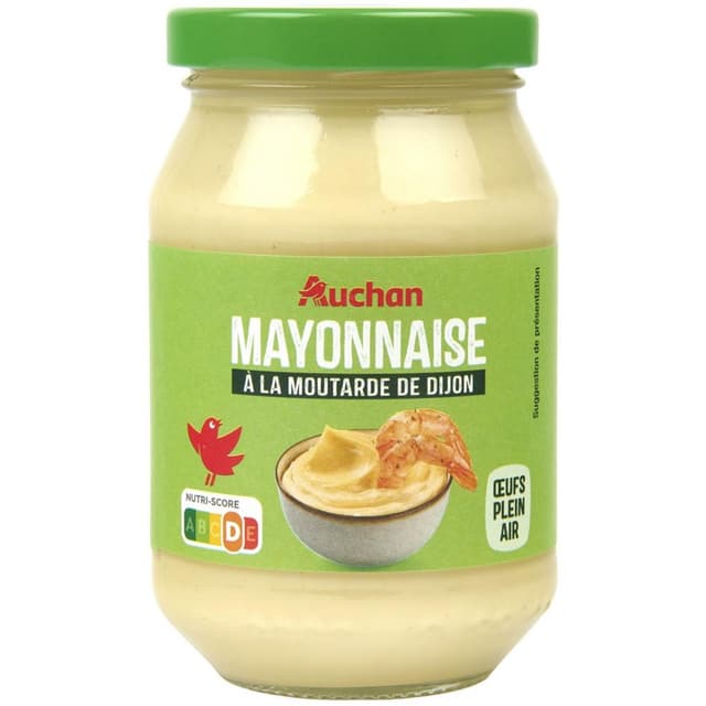 3596710545797 - Auchan - Mayonnaise à la moutarde de Dijon et oeufs plein air en bocal