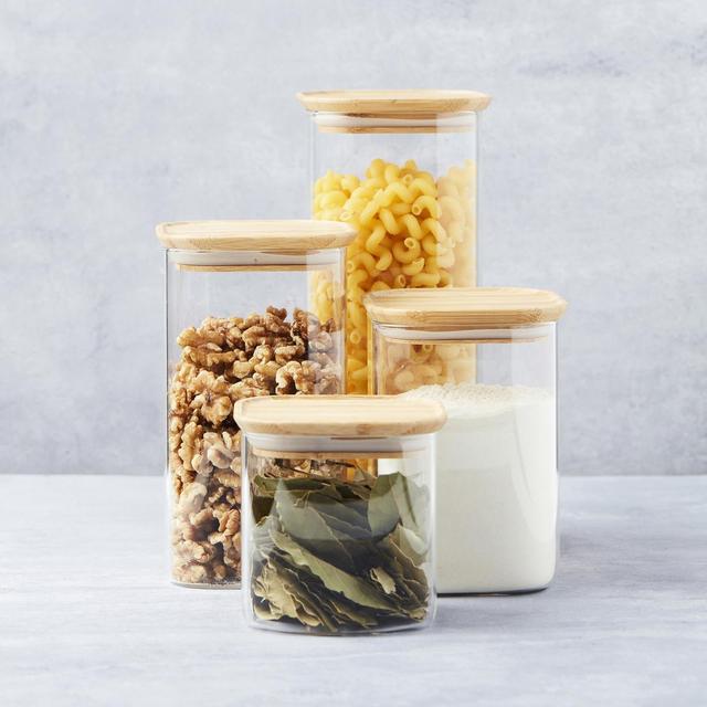 5420059856697 - Point virgule - Bocal en verre avec couvercle en bambou