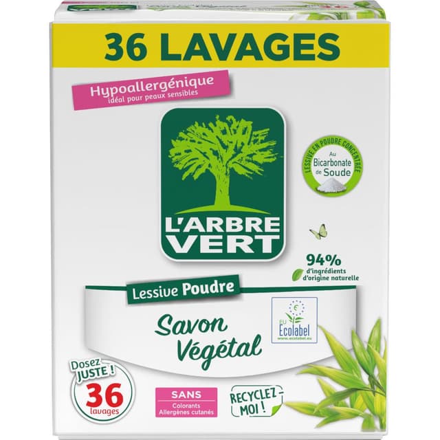 3450601046797 - L'arbre Vert - Lessive en poudre hypoallérgénique